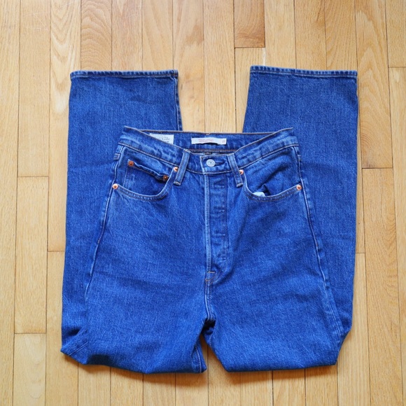 Levi's Ribcage Straight Ankle Jeans Medium Wash Women’s Size 27 - Picture 6 of 14